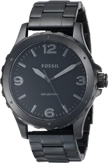 Watch strap Fossil JR1458 Stainless steel Black 22mm
